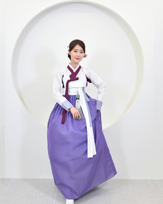 한복대여] 조선시대 한복대여 보라빛 전통한복 여자한복