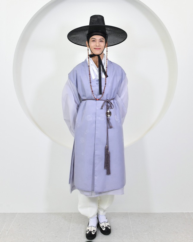 한복대여] 전통한복 조선시대 한복대여 보랏빛 남자한복